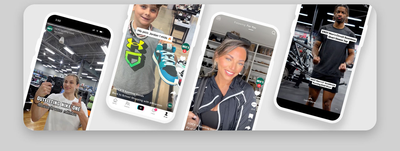 Examples of Dick's Sporting Goods social media influencers