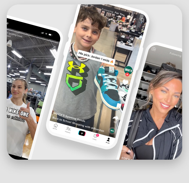 Examples of Dick's Sporting Goods social media influencers