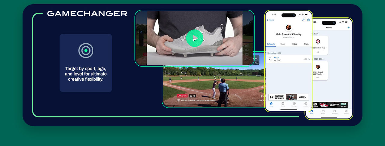 GameChanger app advertisement examples