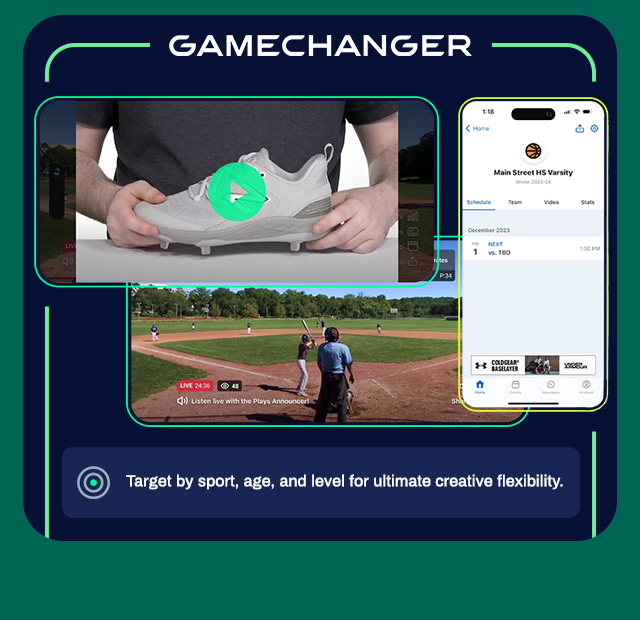 GameChanger app advertisement examples